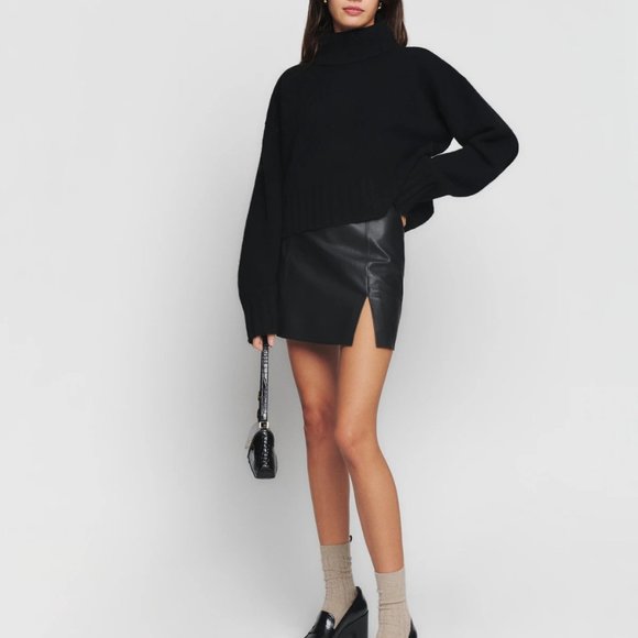 Reformation • Veda Margie Leather Mini Skirt